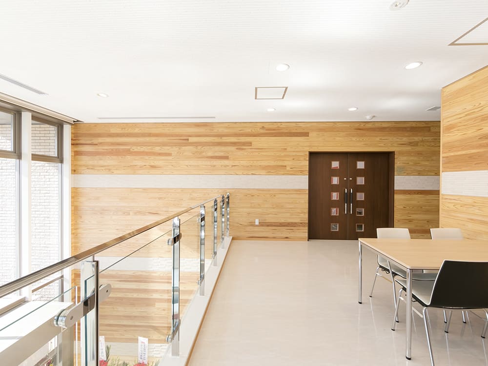王子建設　法人施設施工事例　ロビー